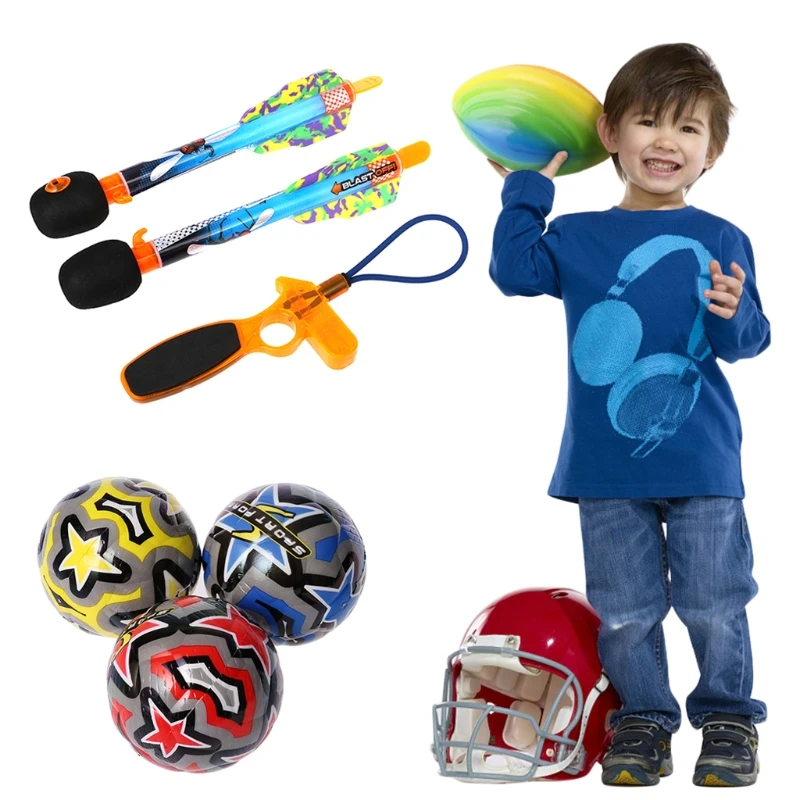 

New Rugby Flying Arrow Rocket Spongy Ball Outdoor Sports Toy Series Kids Toy