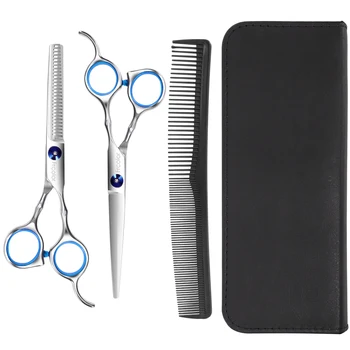 

5 Pcs Professional Hair Cutting Scissors Hair Thinning Shears Barber Scissors Set Hairstyling Salon Hairdressing Scissors