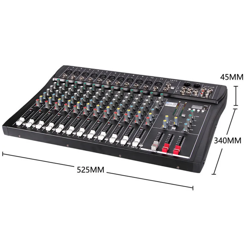 Professional 12  Channel Audio Bluetooth Mixer