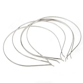 

SAF 2016 NEW 5 Silver Tone Alice Hair Band Headband Tiara Base 0.12" HOT