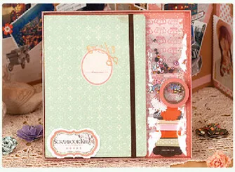 Eno поздравительный бумажный фотоальбом скрапбук набор для девочек/женщин/семьи/любовника, складной скрапбук альбом