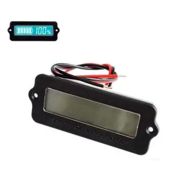 

10pcs Blue/Green 12V LY6W Lead Acid Battery Capacity Indicator LCD Digit Display Meter Lithium Battery Power Detector Voltmeter