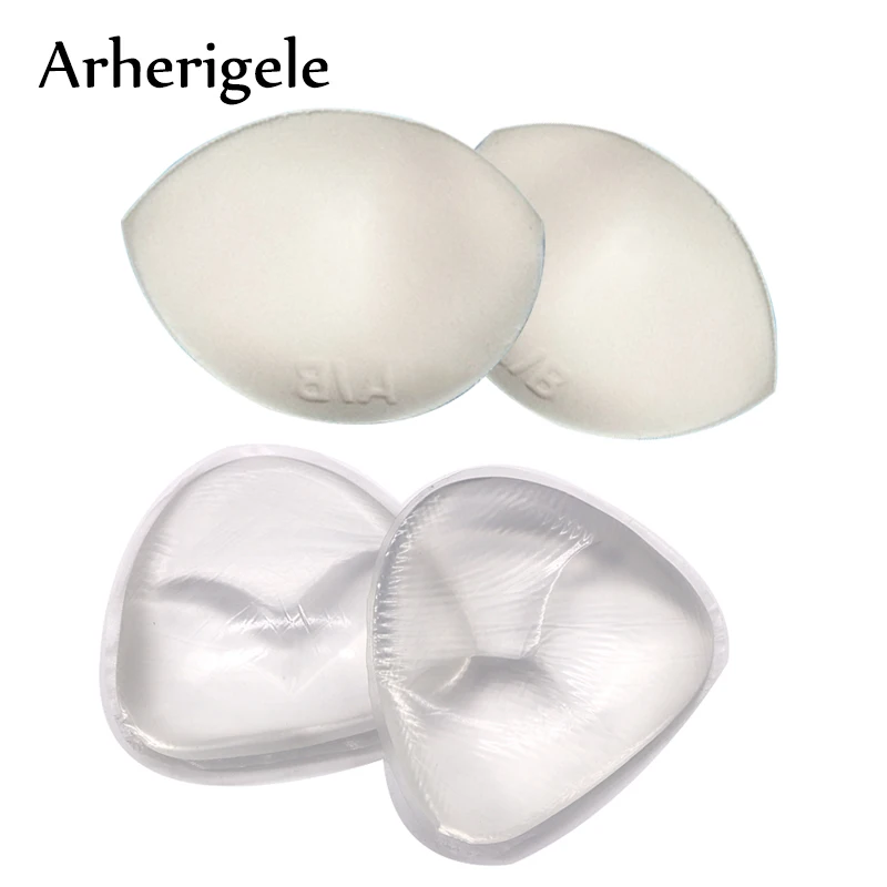 Arherigele 2pairs Women Silicone Swimsuit Bra Pads Inserts Breast Bra