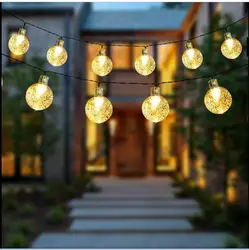 Солнечный светодиодный Ретро лампа струнные огни Сад Открытый Фея летняя лампа светодиодный свет