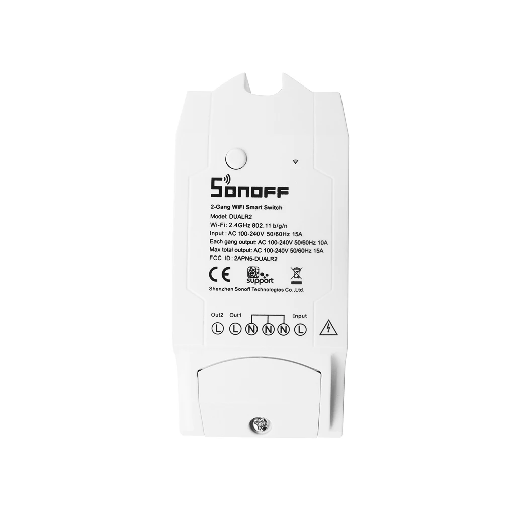 

ITEAD Sonoff Remote Control Dual R2 Home Automation Wireless WiFi Smart Switch 10A Smart Switch Module