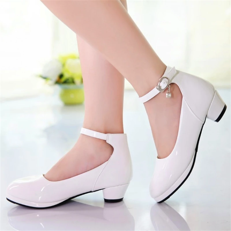 Girls Leather Shoes for Kids Princess Sandals Dress School Fashion Diamond Pendant Summer Children Wedding Party Shoes 26#-37#