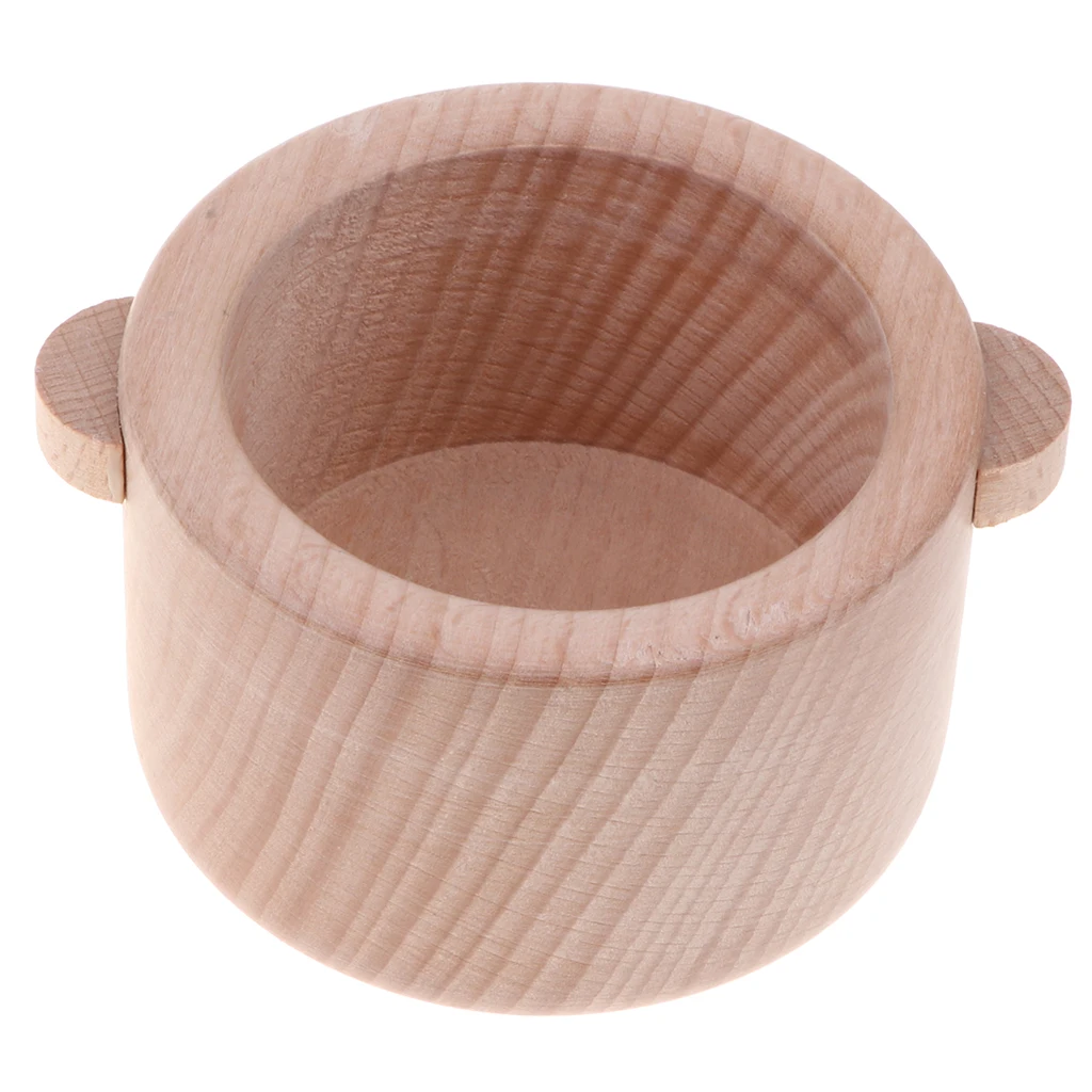 Funny Kitchen Toy - Solid Beech Wooden Playset for Kid Girls Role Play Pretend Cooking Kid Educational Toy Props - Saucepan M