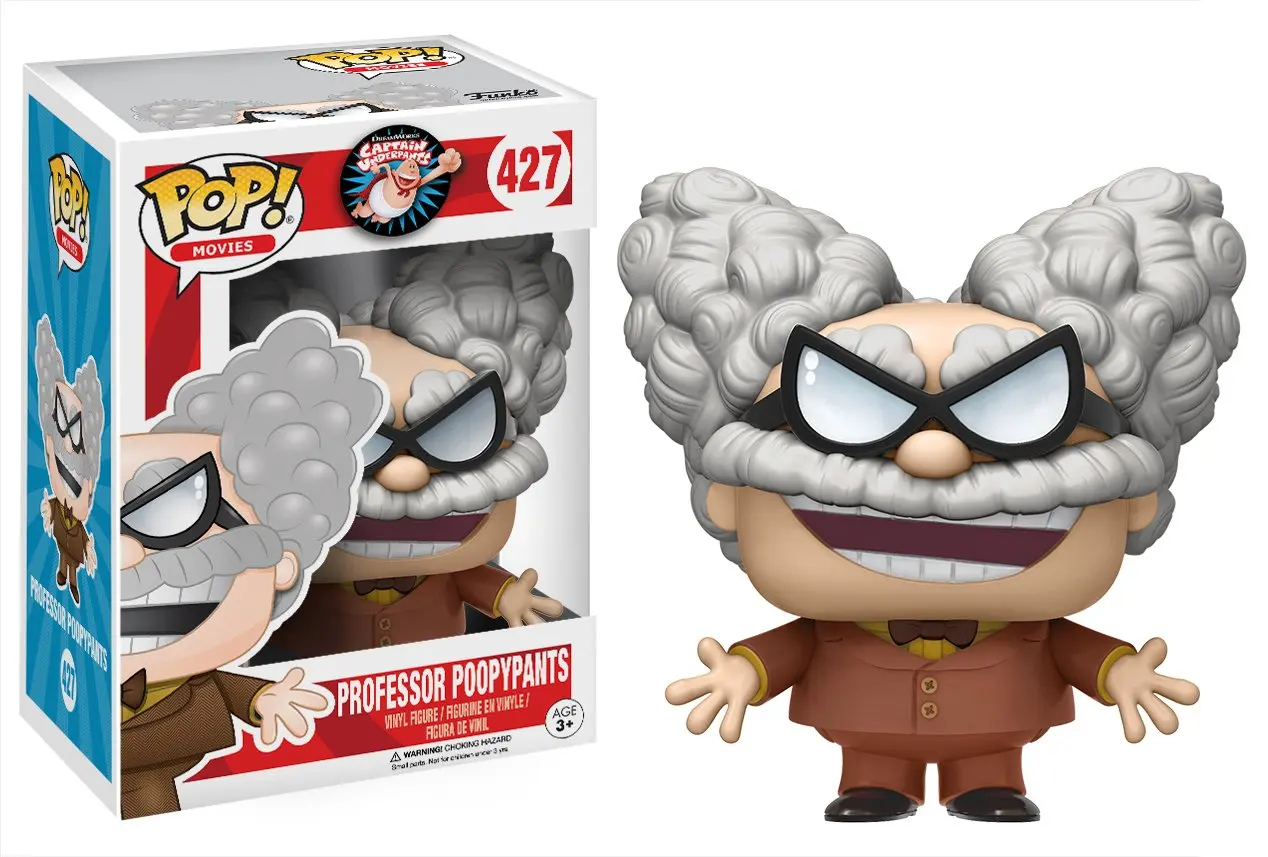 

Official Funko pop Movies: Captain Underpants - Professor Poopypants Vinyl Action Figure Collectible Model Toy with Original Box