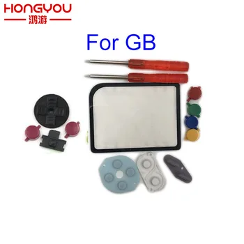 

DIY For Nintendo Game Boy Zero DMG-001 Plastic Buttons Conductive Rubber Mod Kit Glass Lens Protector For Raspberry Pi