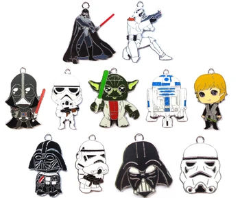 

10pcs cartoon anime Star mix cute Enamel Metal Charm necklace Pendants DIY Jewelry Making Party Favors S-012