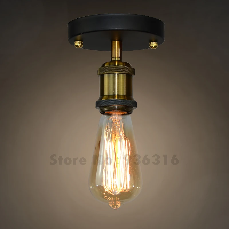 Blueking Vintage Simple Copper/Bronze Ceiling Lights Retro Industrial E27 suspended Aisle Corridor Lustres Lamp Fixture|ceiling lamp fixture|bronze
