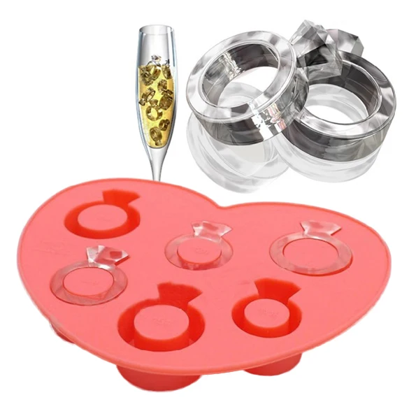 

Ring Diamond Party Drink Ice Mould Jelly Chocolate Mold Cube Cup Cake Maker Tray