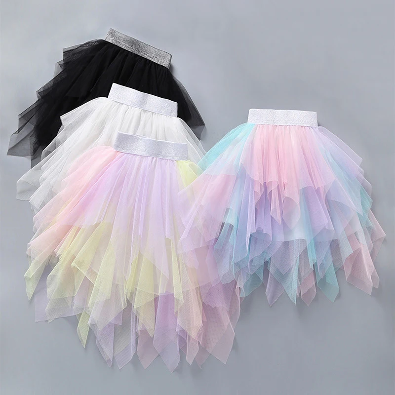 Babyinstar Summer Tutu Skirt Tulle Girl Irregular Design Baby Girl Clothes Kids Tutu Cute Baby Skirts Girl Kids Clothes Skirt