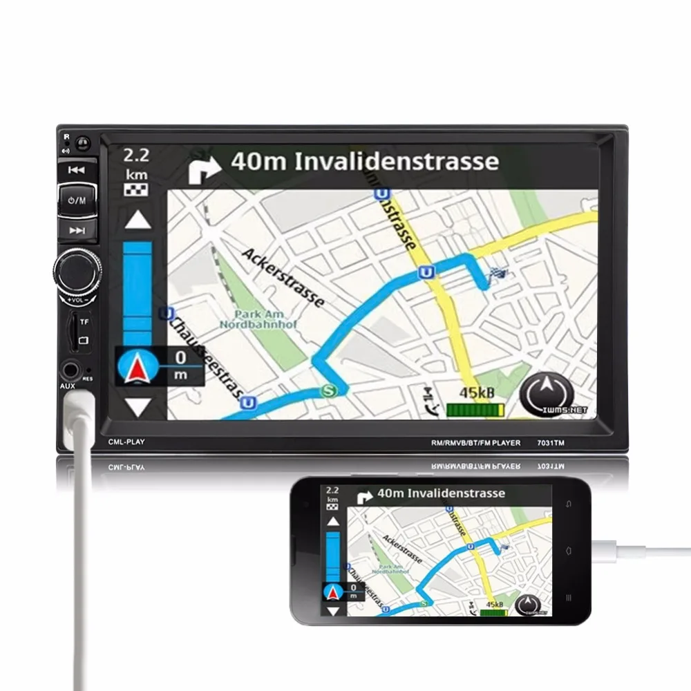 

7031TM 7 inch car MP5 MP3 MP4 1080P Car Stereo MP5 with Rear view camera Bluetooth Mirror link function