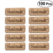 100 шт деревянные детали натуральные Резные буквы ручной работы экологически чистые Швейные аксессуары для рукоделия