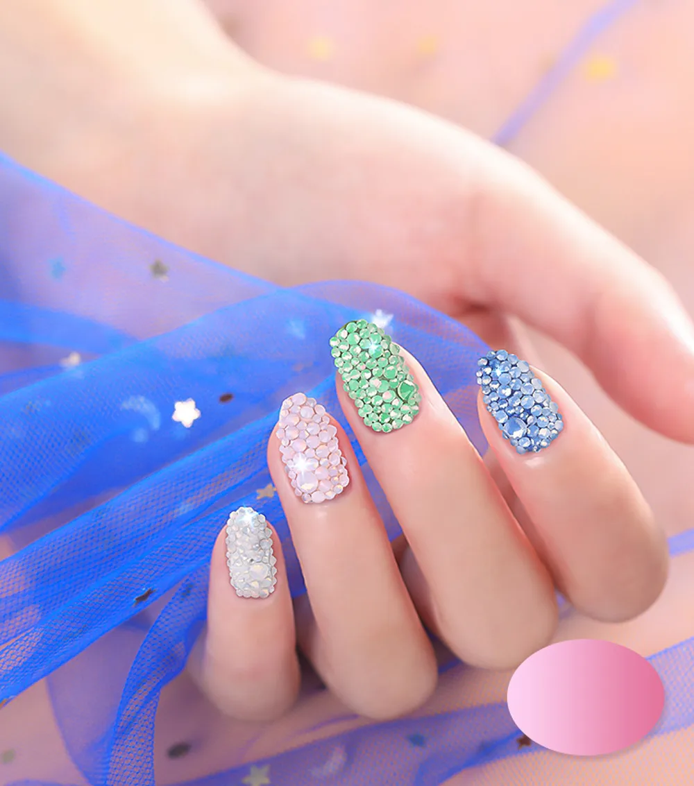 Nails Sticker Art Makeup Tools Nail Art Rhinestones 3D Mix Glitters Colorful Acrylic Manicure DIY Tips Stickers 8W2