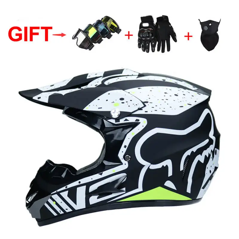 

Fashion Motorcycle Off-road Helmets Atv Motocross Helmet Mtb Downhill Full Face Capacete Casco Free 3 Gifts Goggles Gloves Mask