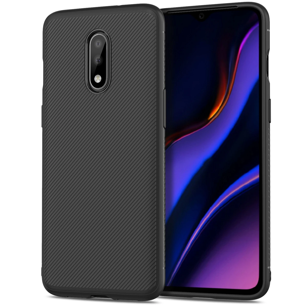 Чехол для OnePlus 7 мягкий силиконовый чехол из углеродного волокна тонкий матовый