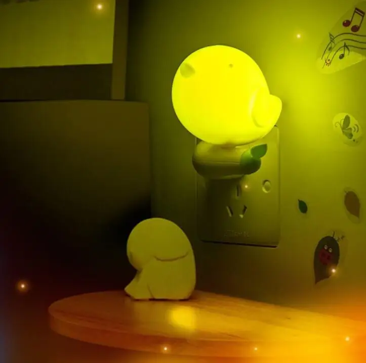 

Led light-controlled induction plug-in bed head energy-saving night light