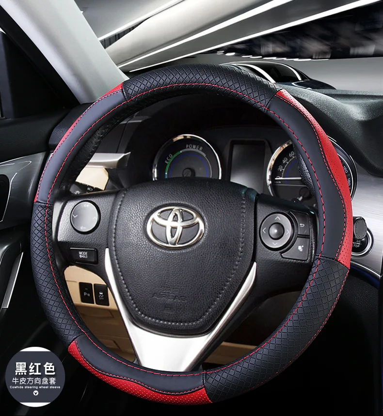 Верхний слой кожаный руль чехлы для Toyota 86 Agya Allion Auris Avalon Aygo Vios Vitz Yaris Mark X Hilux Alphard corolla