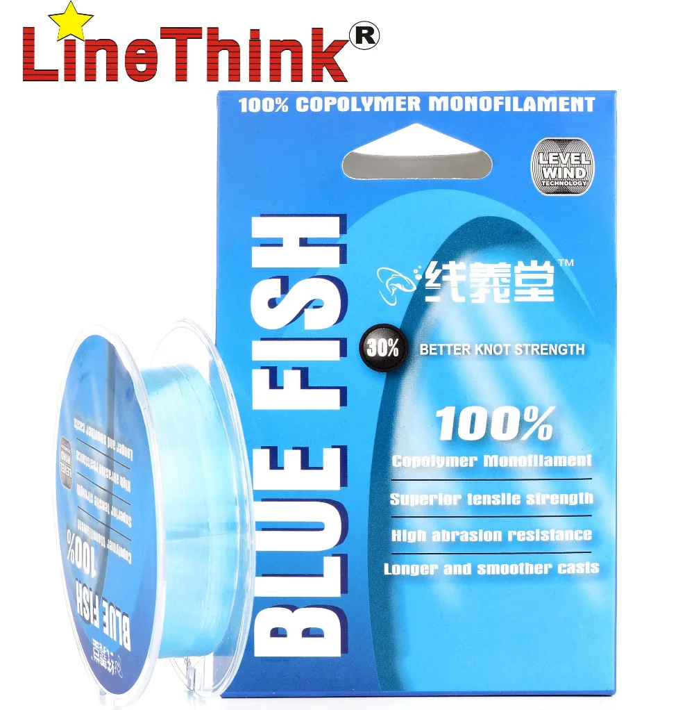 

120M LineThink Blue Fish High Quality Copolymer Nylon Monofilament Fishing Line Free Shipping