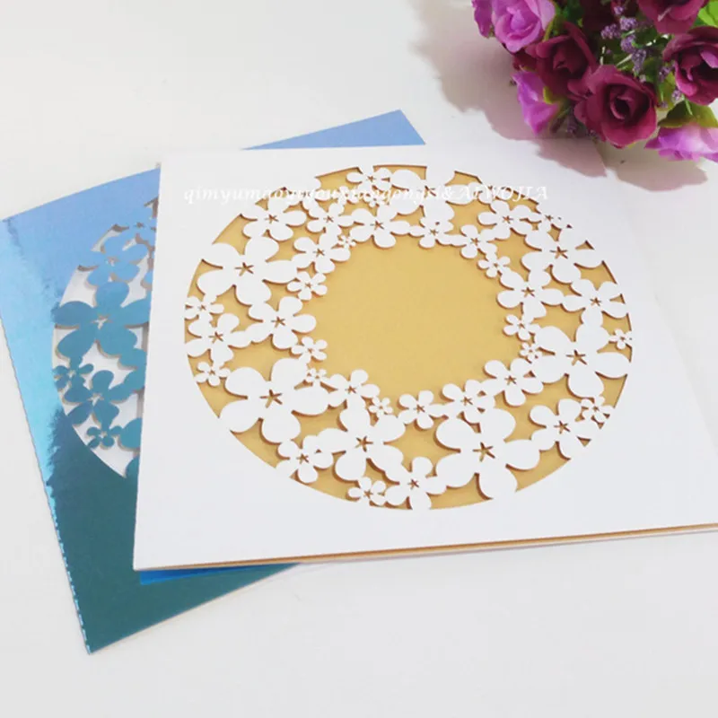 30pcs Vertical Laser Cut Butterfly Invitations Cards Kits For Wedding Bridal Shower Birthday 9z