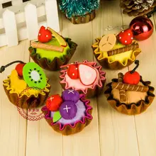 6cs/лот DIY ручной работы День рождения фруктовый торт для подарков/дети ремесло 3D аксессуары-головоломки для персонализированный подарок на день рождения