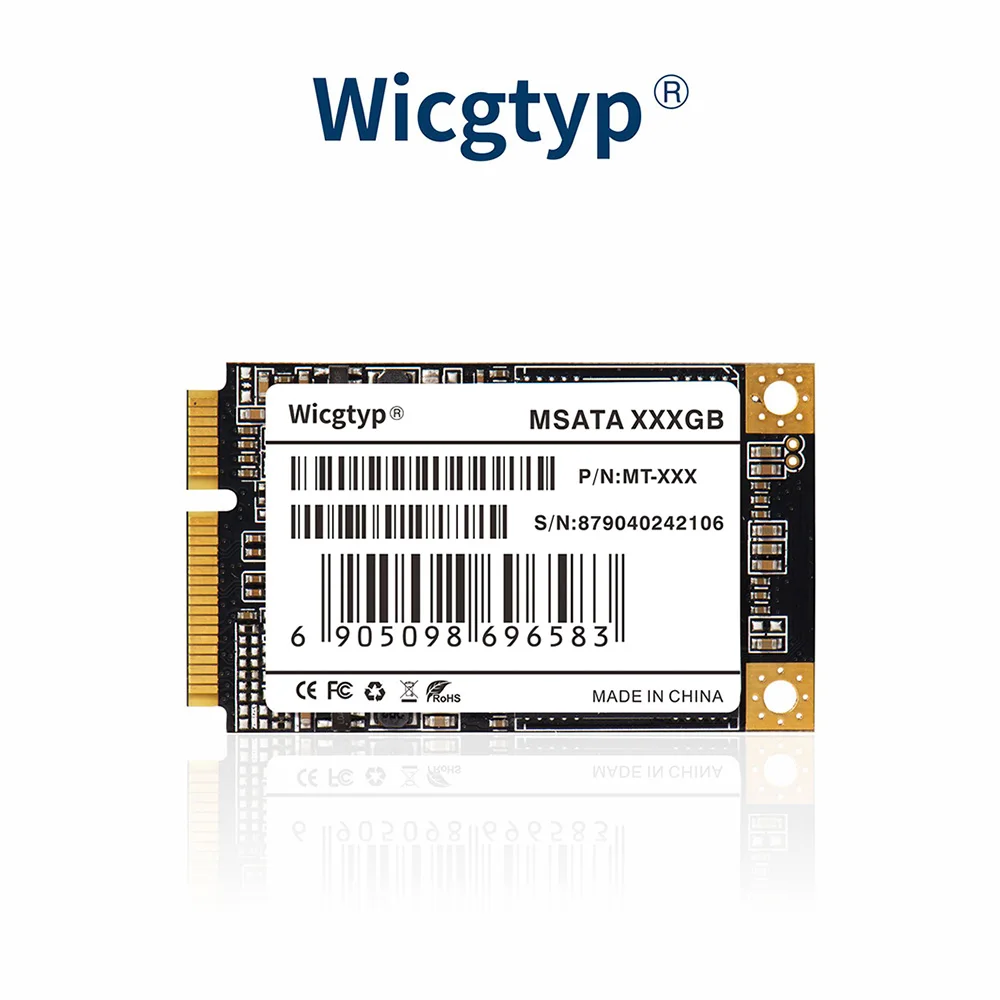 Wicgtyp mSATA SSD SATA3 III 6 ГБ/сек. SATA II 128 Гб HD SSD твердотельный накопитель все сигнальные PCFor Thinkpad для DELL для hp для ASUS