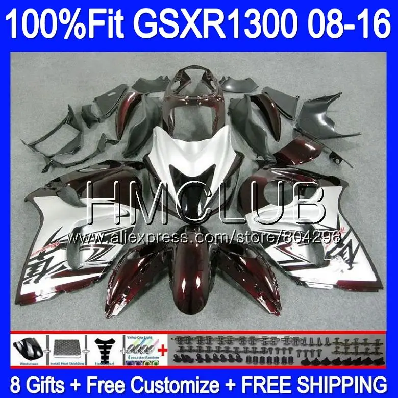 

Injection For SUZUKI Hayabusa GSXR1300 08 09 10 11 12 27HM.4 GSX-R1300 GSXR 1300 2008 2009 2010 2011 2012 Fairing Red silvery