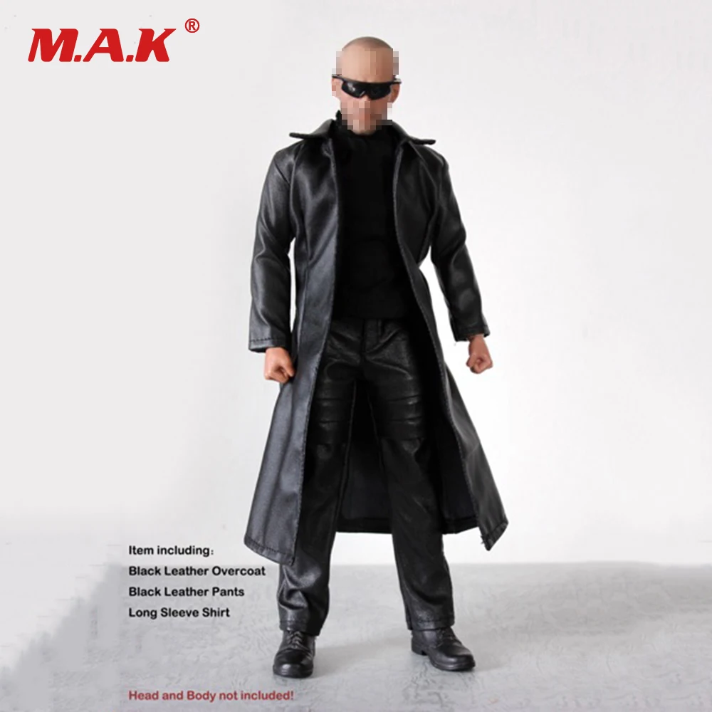 

1/6 Scale Male Clothing Set with Leather Coat & Pants Fit 12'' Man Action Figure