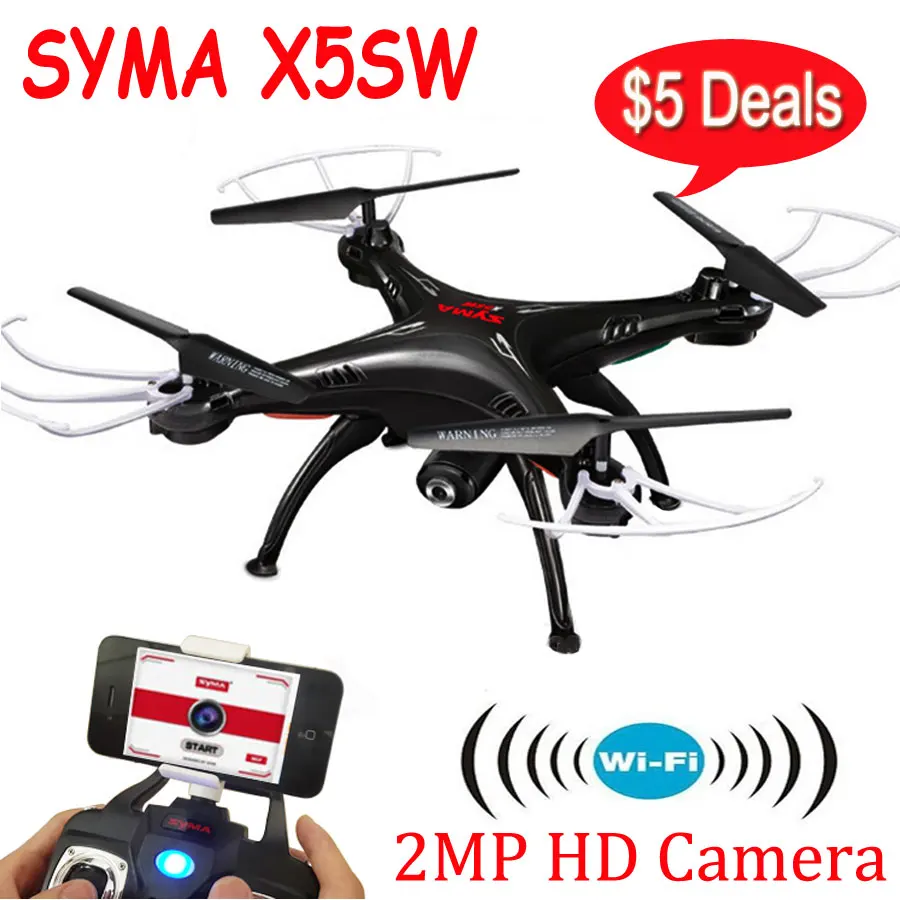 Квадрокоптер Syma X5SW 2 4G 6 осевой гироскоп 4CH изображения в реальном времени возврат