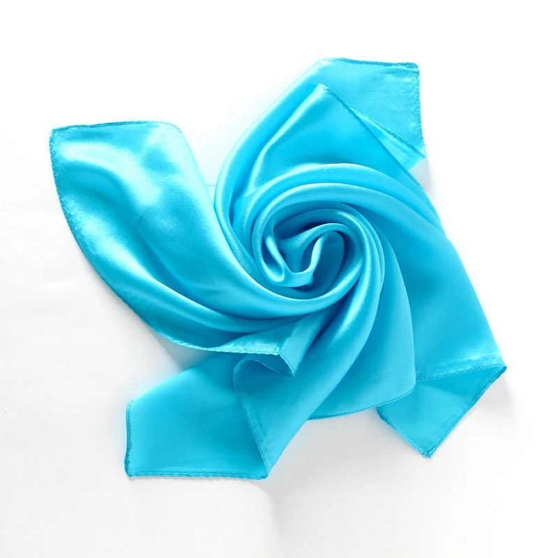 Spring And Autumn Lightweight Fashion Soft Comfortable Ladies High-End Silk Scarf Simple Elegant Solid Color Square | Аксессуары для