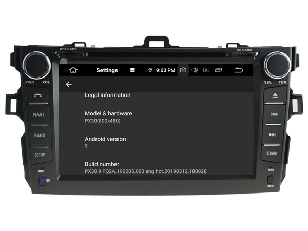 Sale ELANMEY advanced gps navigation For TOYOTA COROLLA 2007-12 car accessories android 9.0 CAR DVD multimedia radio stereo bluetooth 5