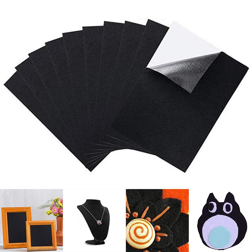 Pokich черная перегруженная бархатная ткань самоклеющиеся фетровые Самоклеющиеся бинты для рук простыни многофункциональное бархатное покрывало липкий клей назад
