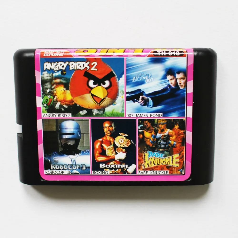 Игровой картридж TH018 5 в 1 16 битная мультиигровая карта md для sega genesis/mega drive|md card|game