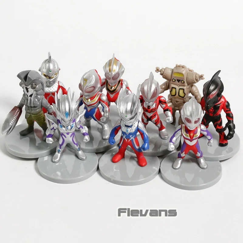 

Series Ultra Tiga Dyna Seven Gaia Geed Kaiju Mini PVC Figures Collectible Model Toys Set