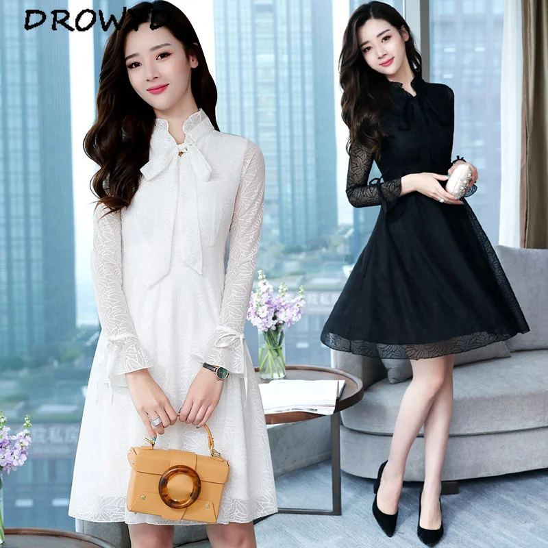 

Summer Vintage Black Cutout Casual Long Sleeve Mini Dress Vestidos 2019 New Bohemian High Waist Loose Elegant Sexy Party Dress