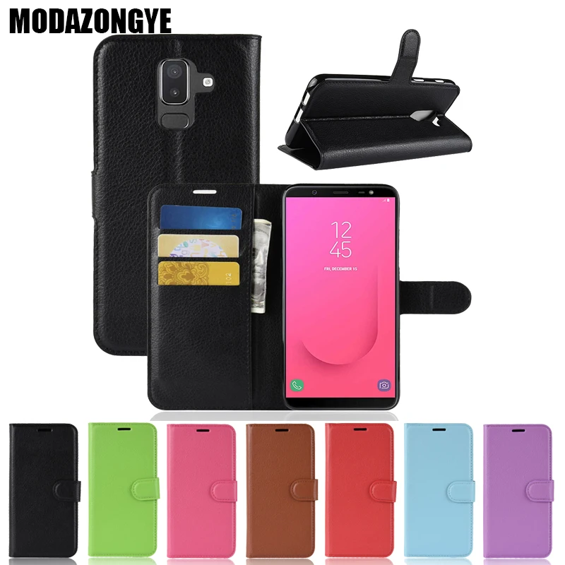 For Samsung Galaxy J8 Case Samsung J8 2018 Case Cover Pu Leather Phone