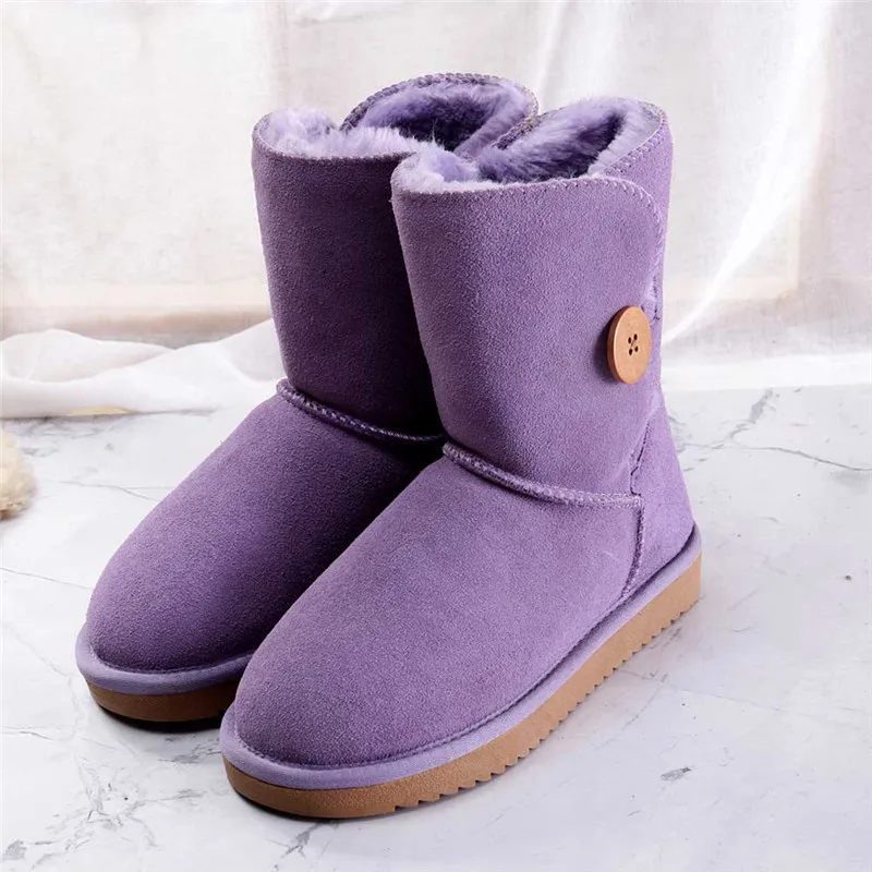 

Cheap 2018 Shoes Women Winter Boots Austalia Fashion Warm Brand Genuine Leather Snow Boots For Woman Shoes Botas Mujer