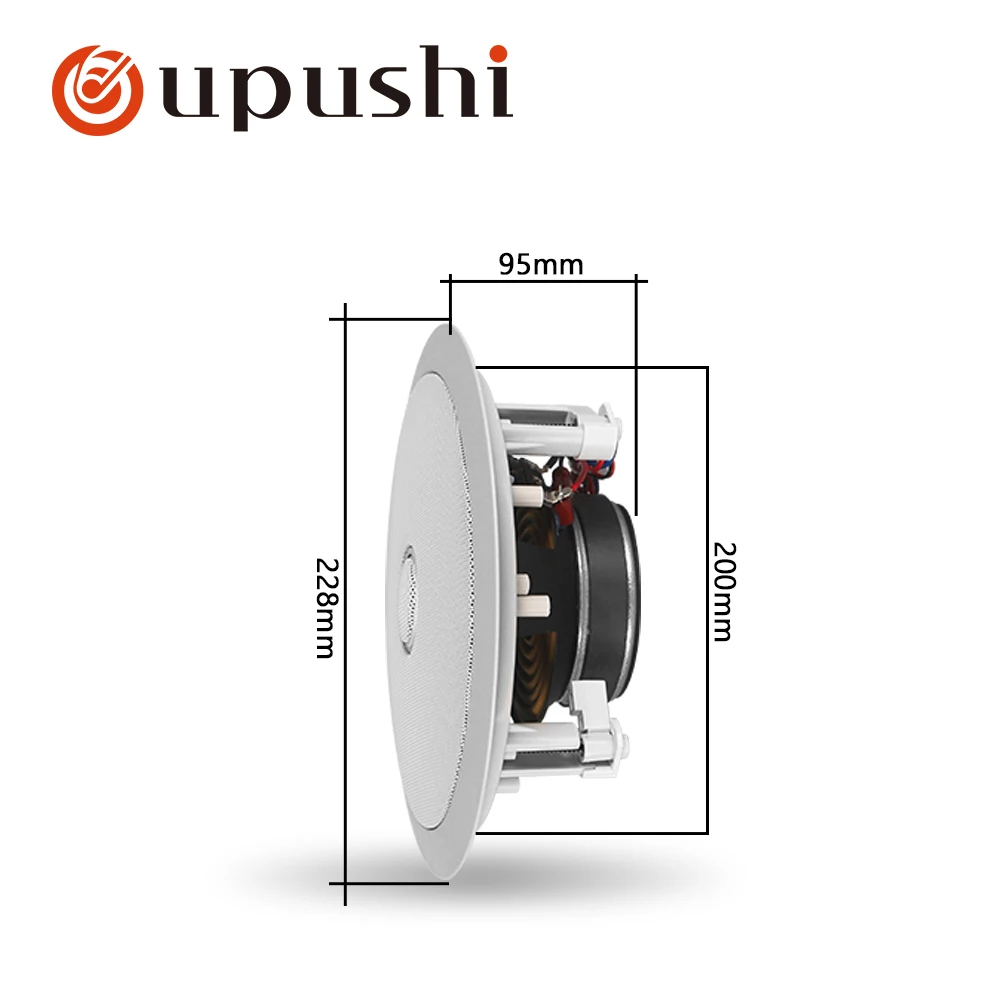 Лучшие в настенных динамиках 6,5 дюймов коаксиальные Потолочные динамики 20 Вт Встроенный Настенный громкоговоритель для oupushi домашняя система объемного звучания