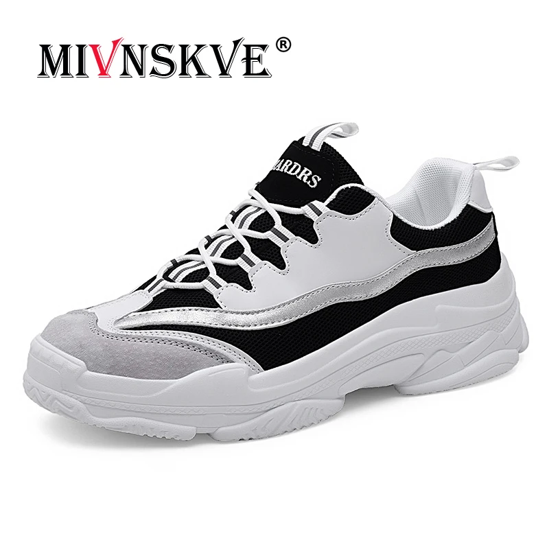 

MIVNSKVE Men Casual Shoes Lace-up Style Breathable Retro Mixed Colors Dad Fashion Couple Sneakers Ugly Pantshoes 2018 Hot Sales