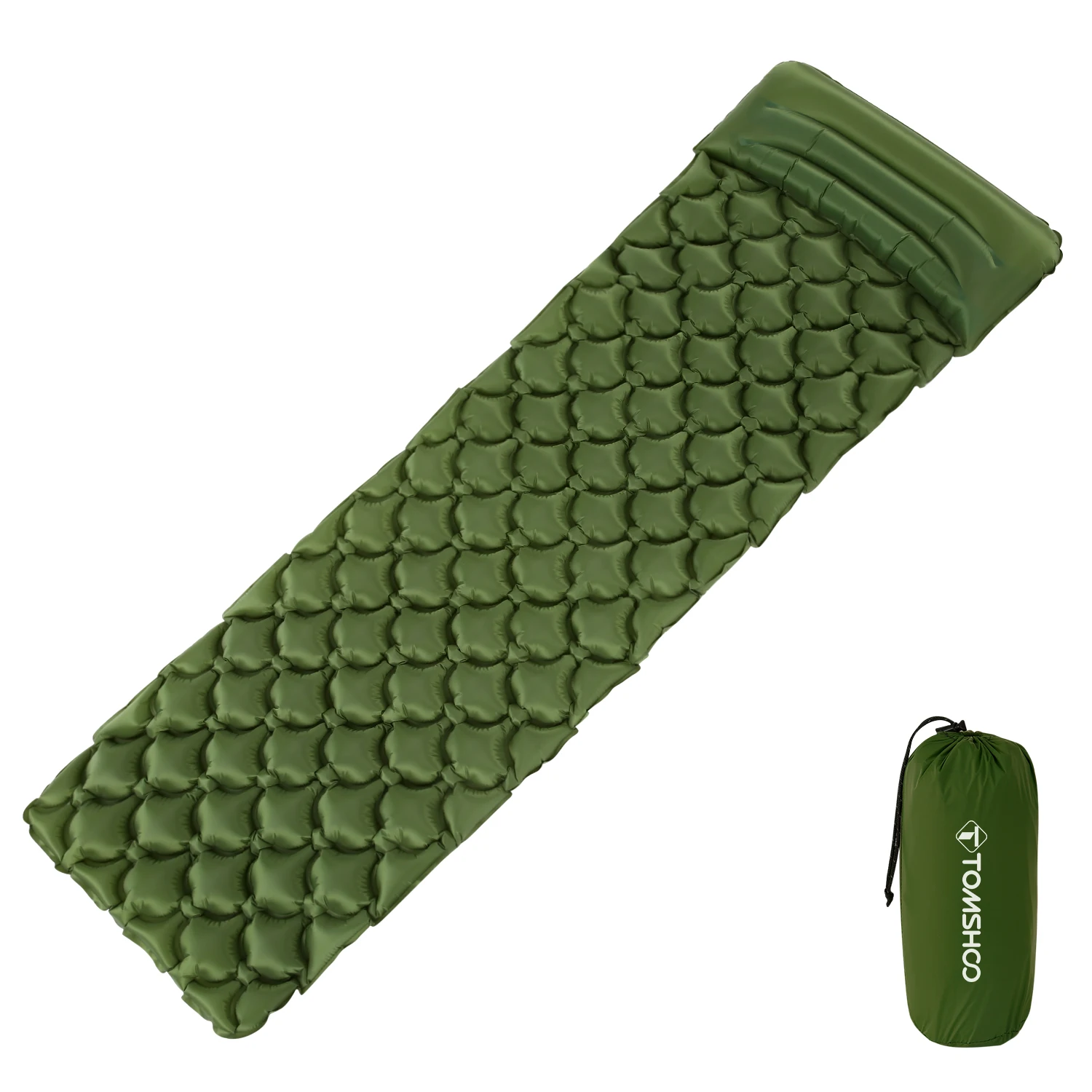 

Tomshoo Ultralight Inflatable Sleeping Pad Camping Mat With Pillow Air Mattress Cushion Sleeping Bag For Outdoor Hiking Travel