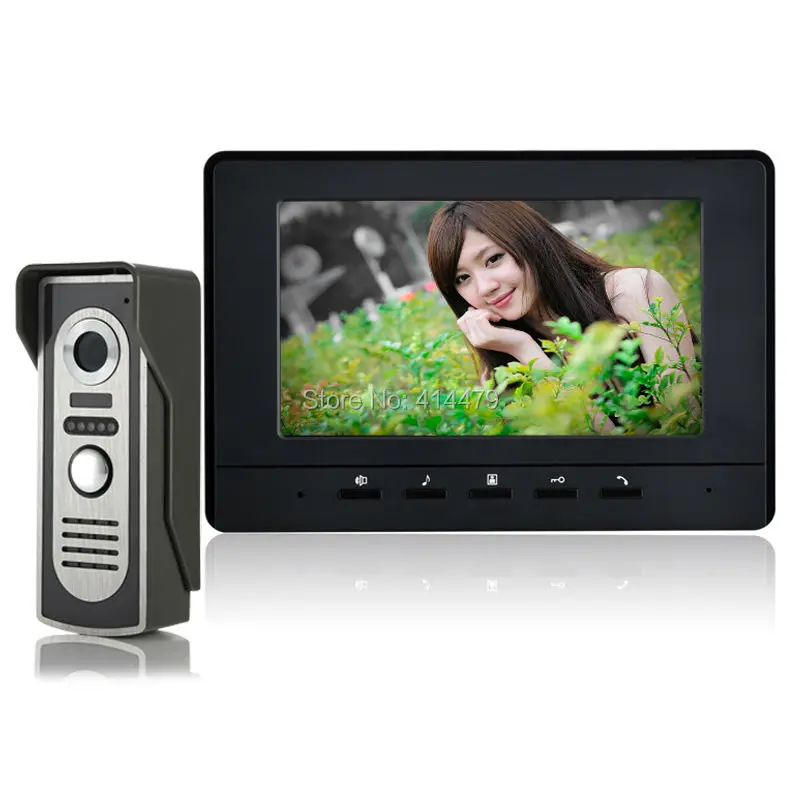 

High quality Home Wired Video Door Phone Intercom System one 7 inch TFT Monitor and 700TVL Rain Proof infrared Camera