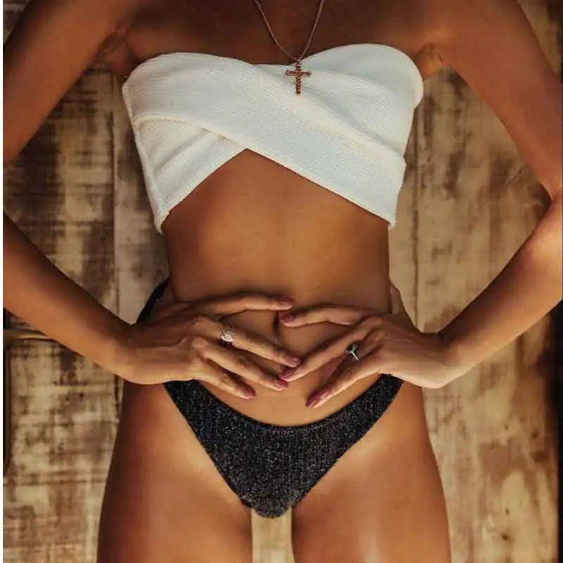 

Shiny Sequin Bikini 2019 Women's Swimsuit Set Separate Female Swimwear Summer Low Waist Push Up Bathing Suit Women Bikinis