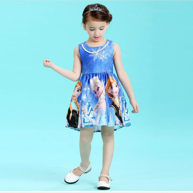 

Elsa Dress For Girl Cute Sundress Forzen Princess Dresses For Wedding Party Dress Costume For Kids Girl New Year Cartoon Dresses