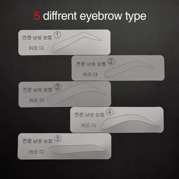 

Drop Shipping 5Pcs Reusable Eyebrow Stencil Professional Beauty Makeup Eye Brow Tools Model Template Styling Tool Gray Color
