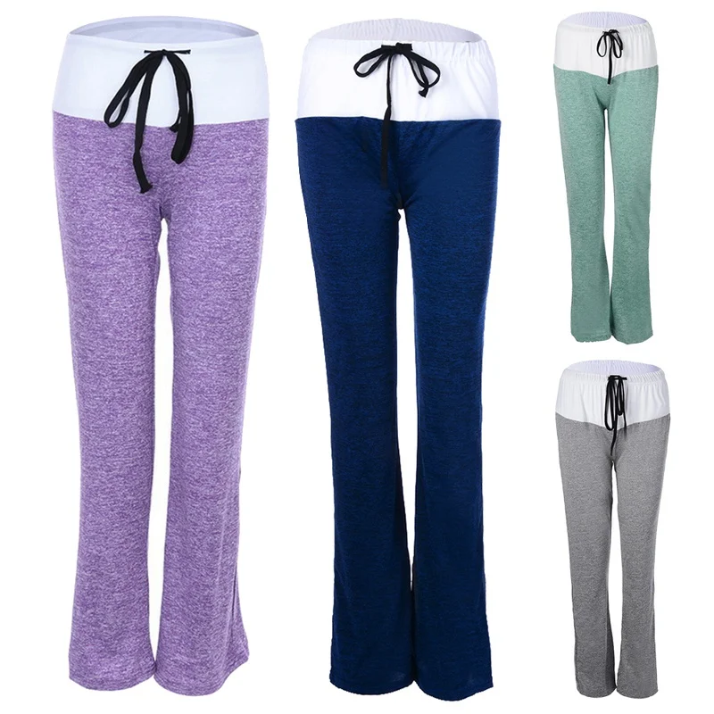 Laamei, женские свободные штаны, повседневные, одноцветные, на завязках, широкие брюки, женские, размера плюс, модные, длинные брюки, спортивные штаны, пижама