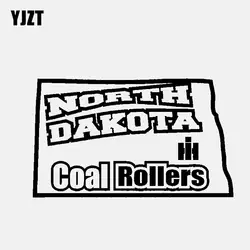 YJZT 16,2 см * 9,6 см Северная Дакота «Coal rollers» виниловые переводные картинки наклейки для автомобиля Дизель грузовик черный/серебристый C3-0935