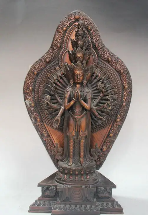 

Details about 18" Tibet Buddhism Bronze 1000 Arms Avalokiteshvara of Guan Yin Stand Statue