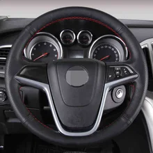 Negro de Cuero Artificial Cubierta Del Volante Del Coche para Buick Excelle XT GT Encore Opel Mokka